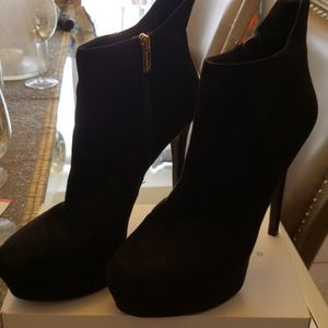 Black high heel boots